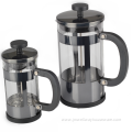 Borosilicate Glass French Press With Black Handle